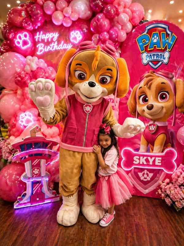 Skye from Paw Patrol at a birthday party