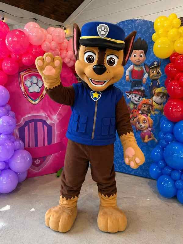 Chase from Paw Patrol at a birthday party